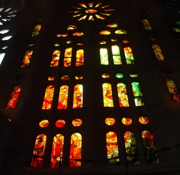 Stained glass at Sagrada de Familia