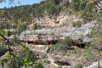 cliff dwellings on the canyon walls opposite