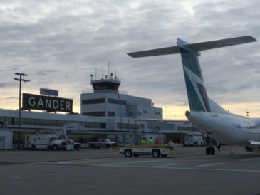 an unwanted stopover in Gander, Canada