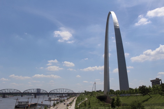 Mississippi River and the Arch
