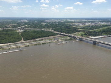 view east of Mississippi River to Illinois