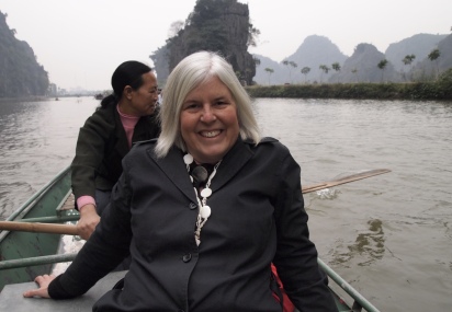 me in a boat at Tam Coc