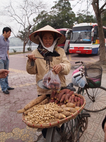 vendor in West Lake, Hanoi