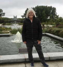 me at the International Peace Garden straddling North Dakota and Canada