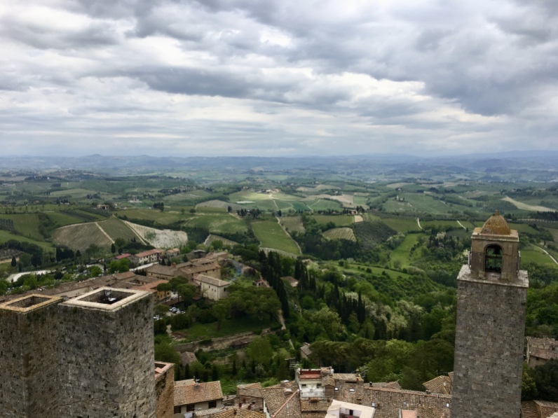 view of San Gimignano from Torre Grossa