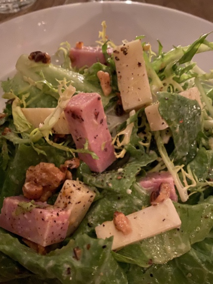 salad with ham & cheese