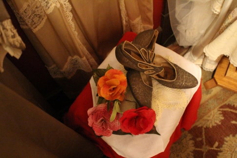 wedding shoes in the Swedish Heritage Center