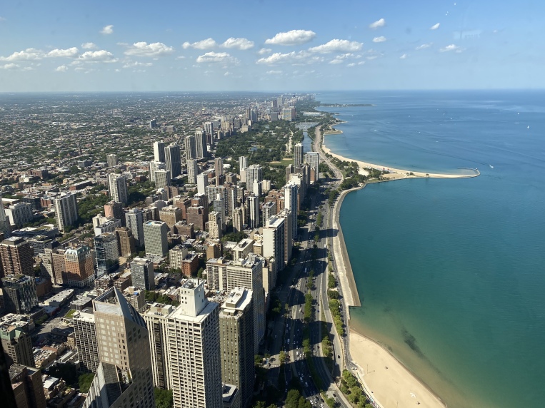 view of Chicago from 360 Chicago