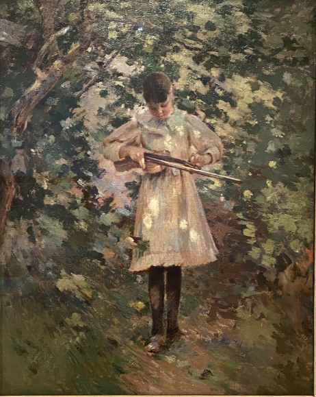 The Young Violinist (Margaret Perry), c. 1889, by Theodore Robinson