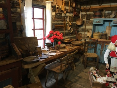 furnishings in the log cabin