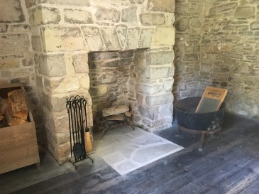 inside the winter kitchen, attached to the house