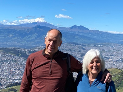 Mike and me with Cotopaxi behind us