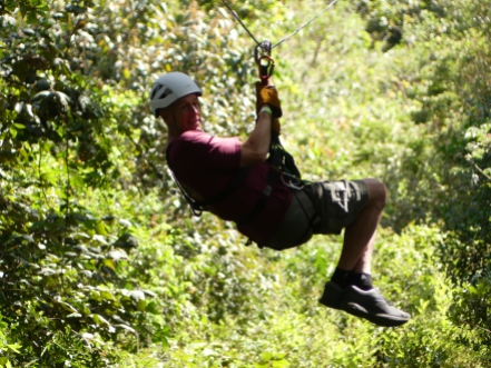 Mike zip lining