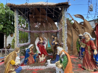 nativity scene leading to Iglesia de Moyogalpa
